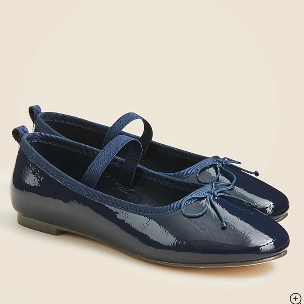 J crew navy blue Girls' strappy ballet flats